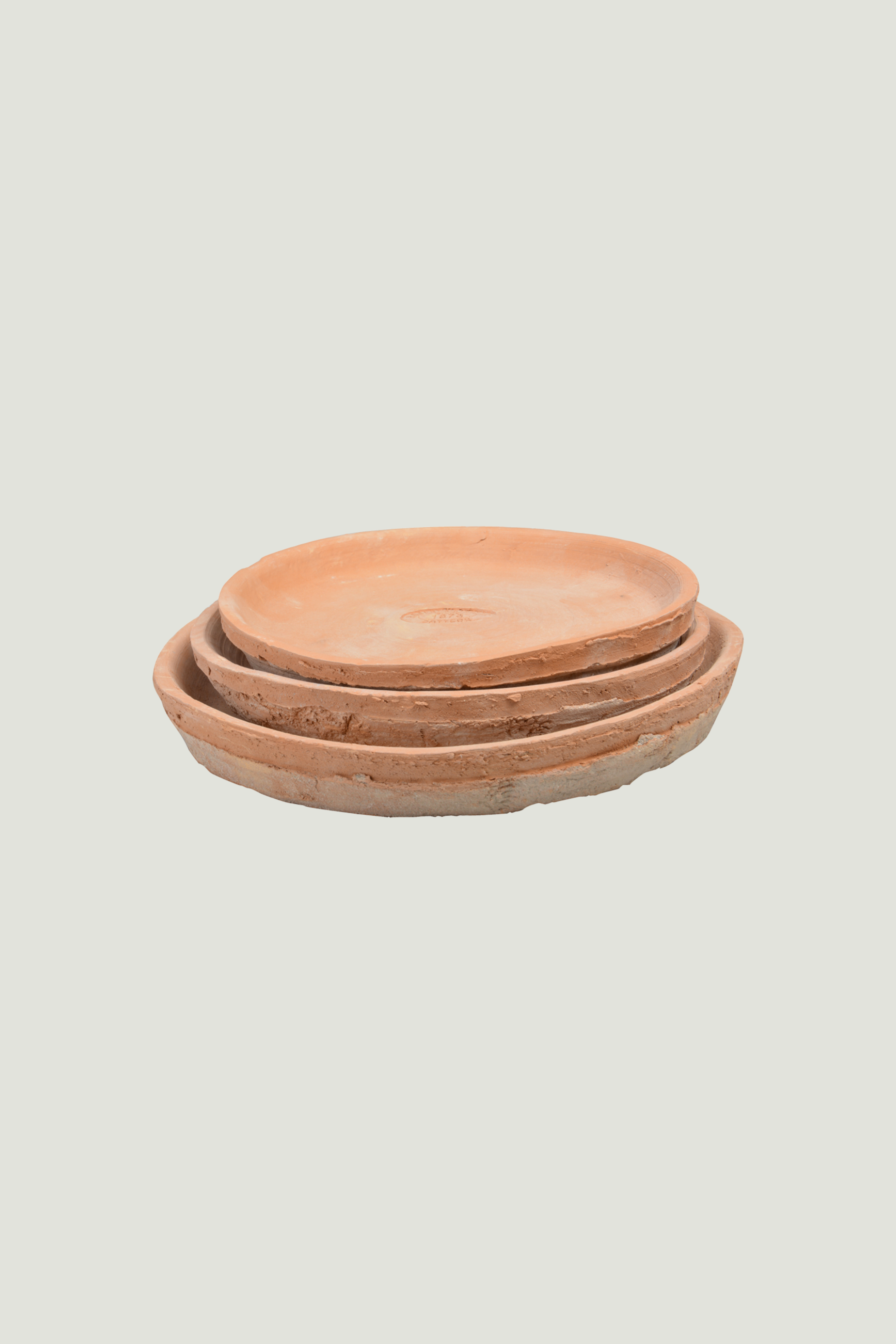 3 terracotta onderzet schaaltjes