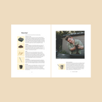Pagina uit het boek 'Plukplezier' met Angelo en materialen voor het kweken van bloemen.