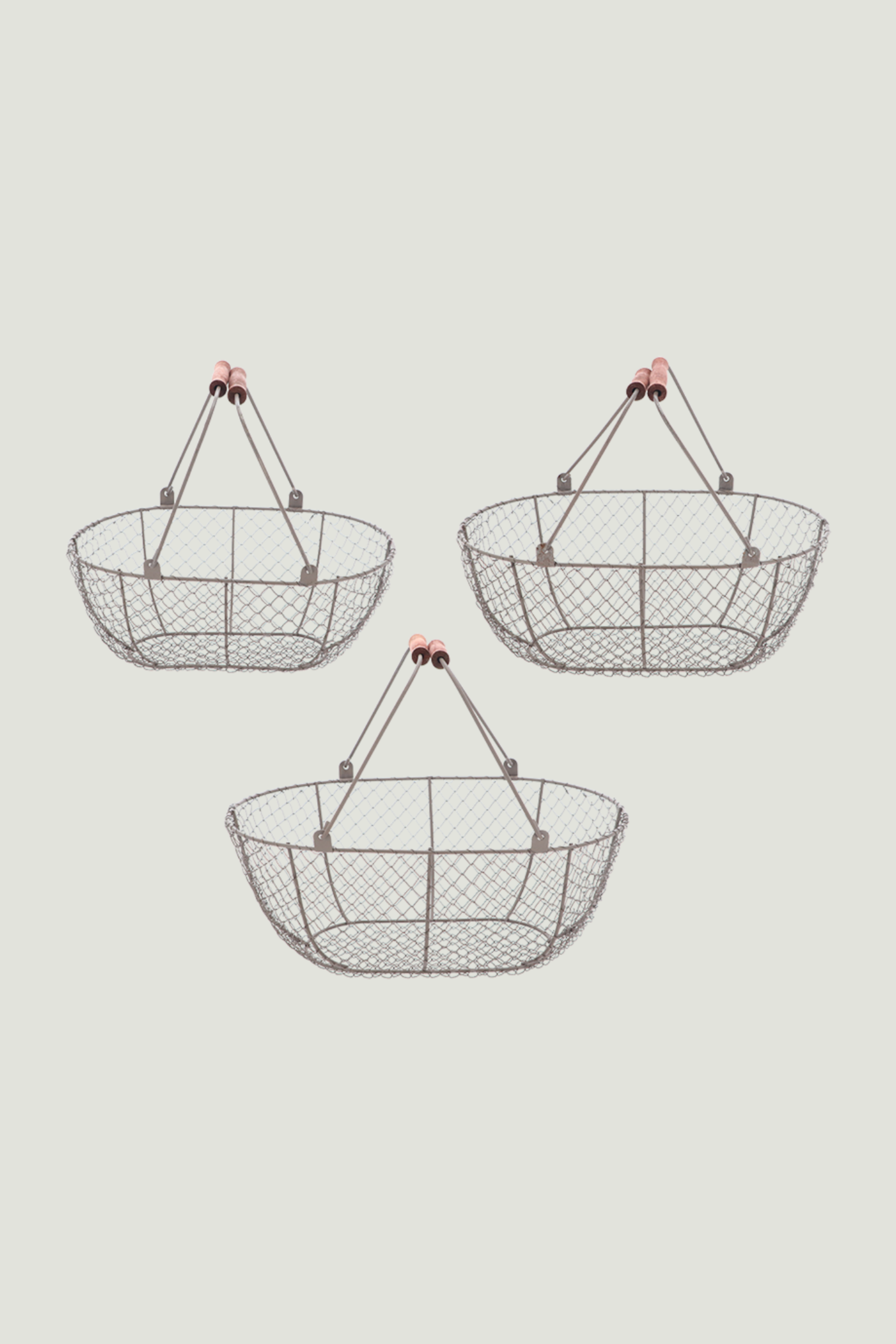 Grey wire basket