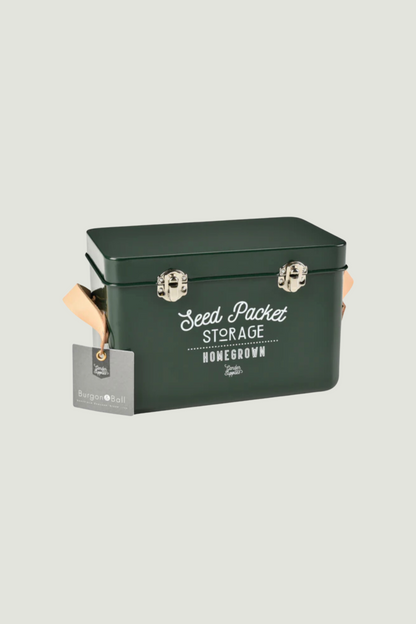 Seed storage box green