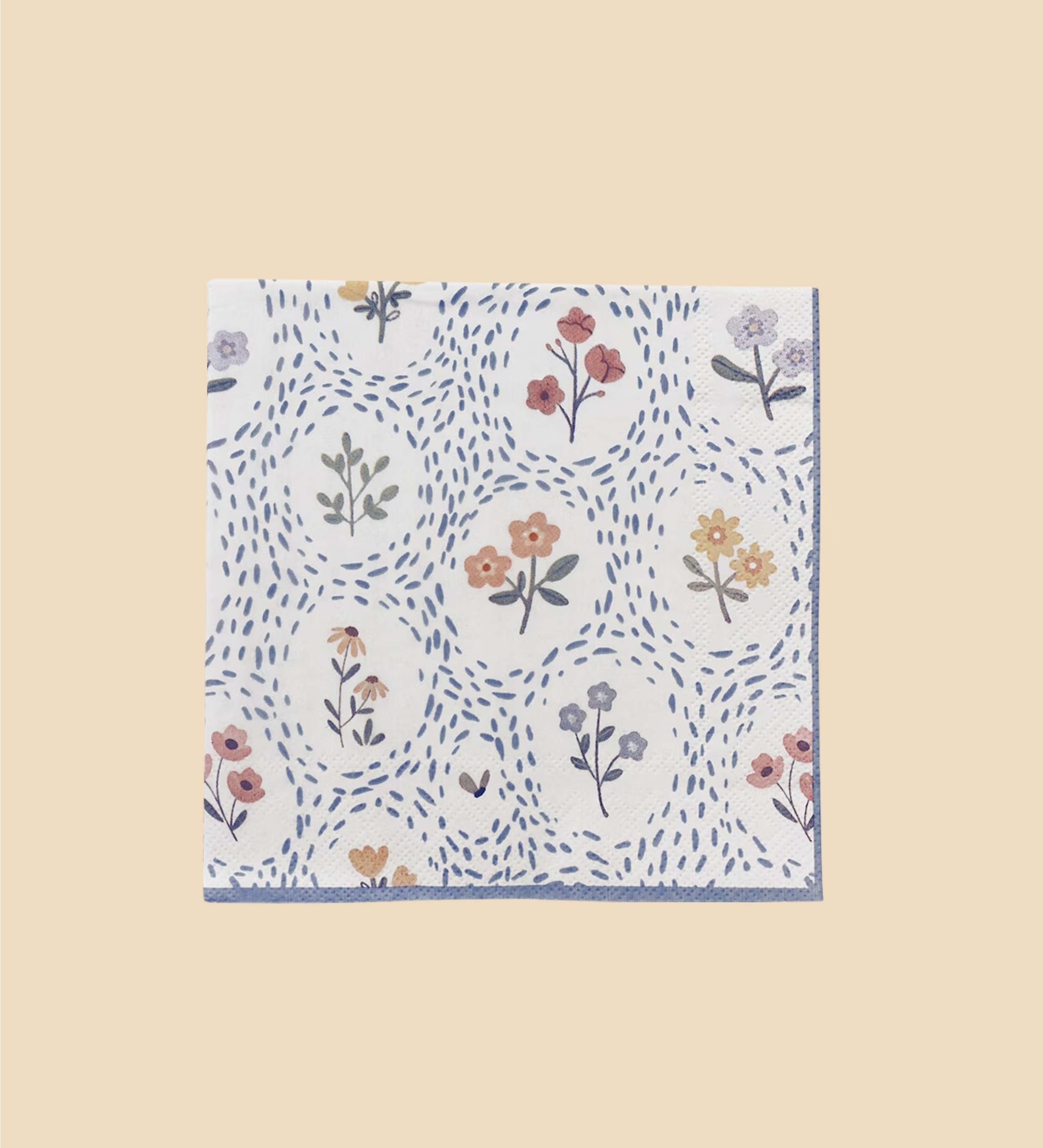 Servet met bloemenmotief