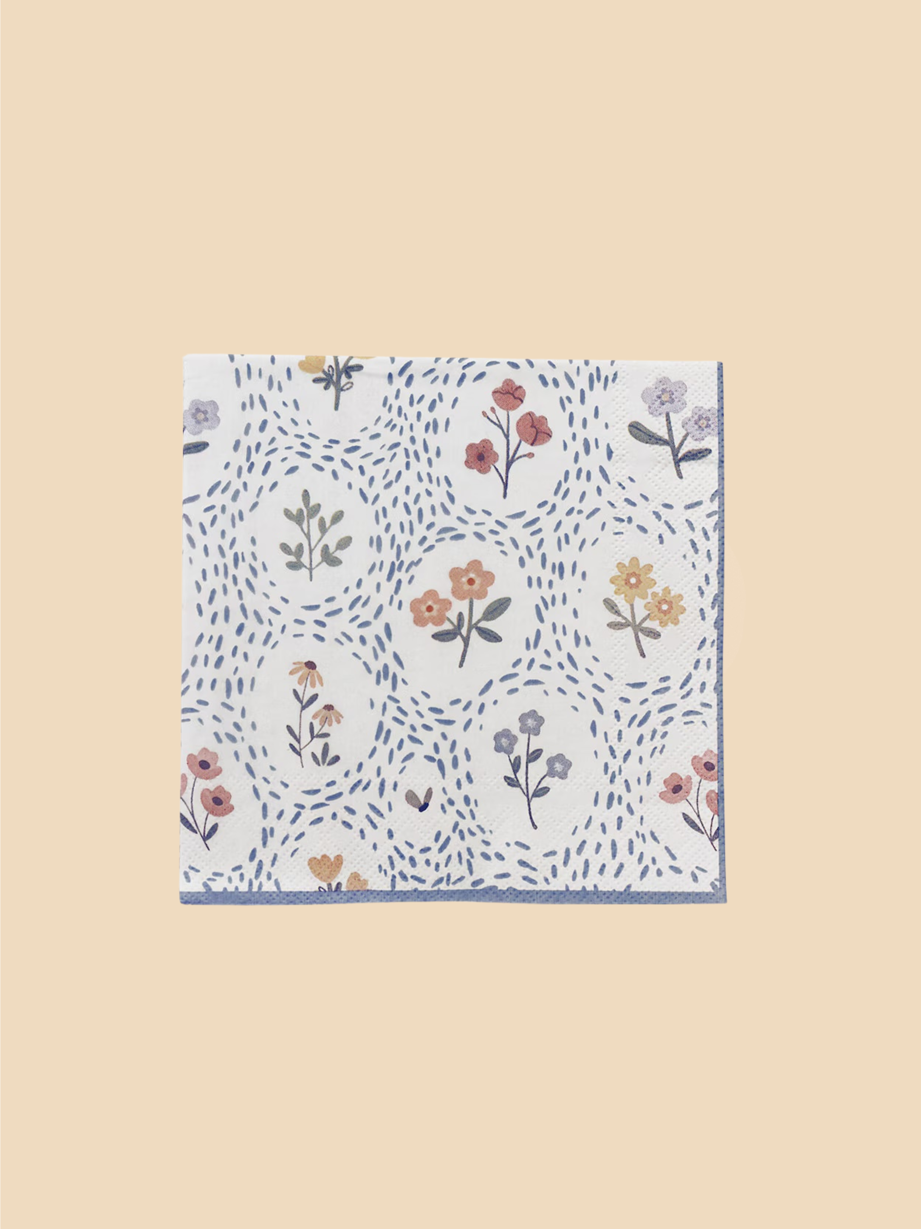 Servet met bloemenmotief