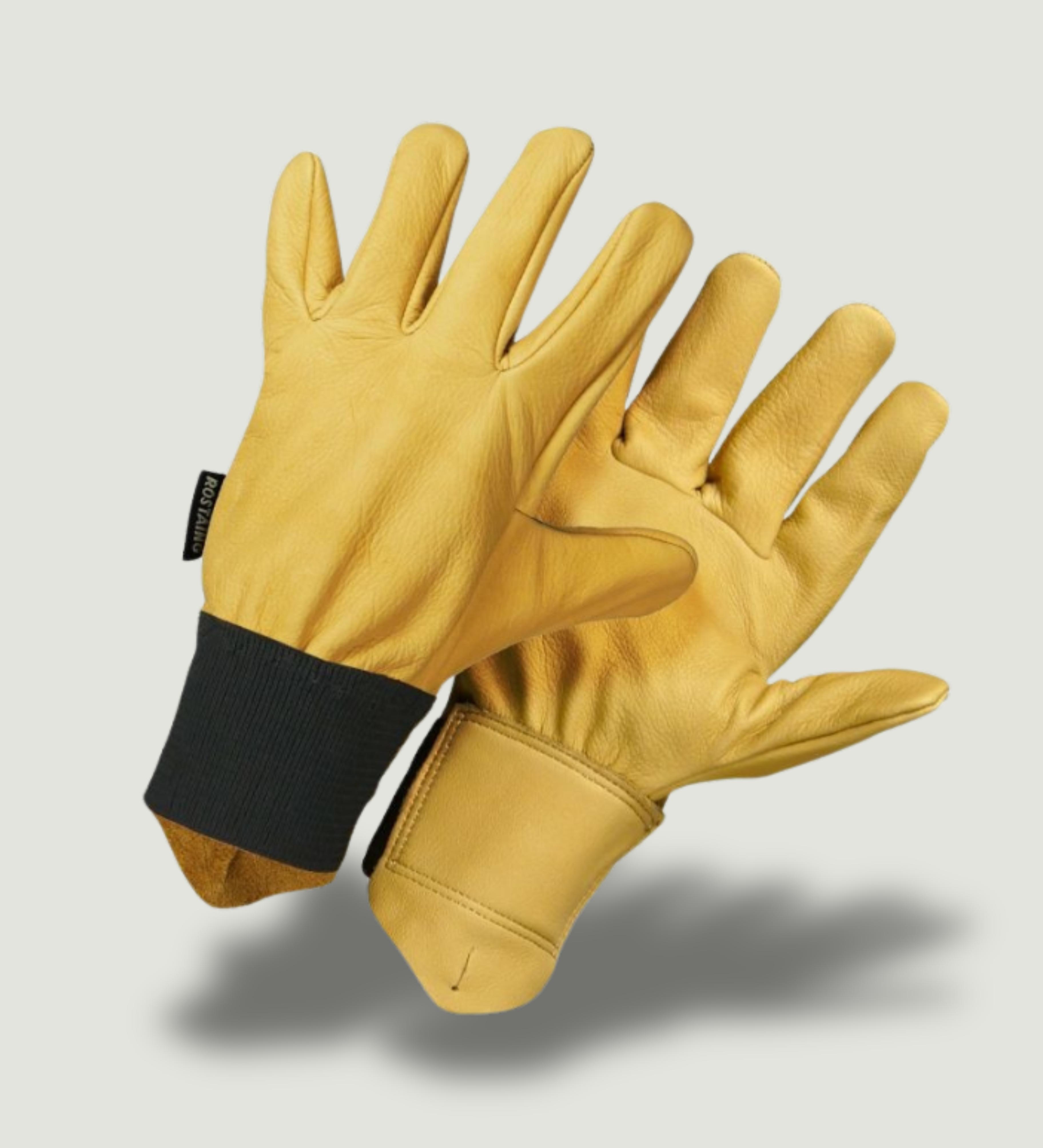 Gevoerde leren rozensnoei handschoenen-Angelo