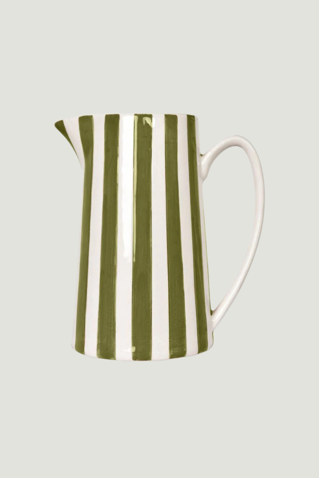 Gm kaki striped vase L17.8 P12.5 H21.3cm